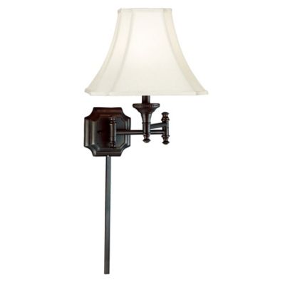 Kenroy Home Wentworth 1-Light Swing Arm Wall Lamp in Bronze - Bed Bath & Beyond